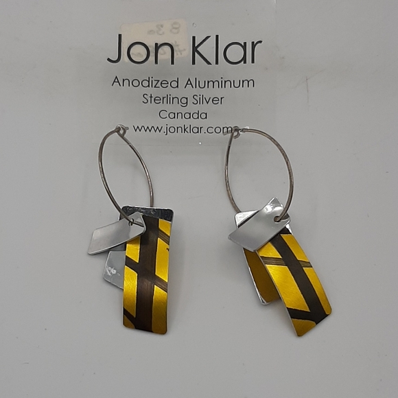 Jon Klar Earrings Anodized Aluminum Sterling Silver Canada - Picture 1 of 4